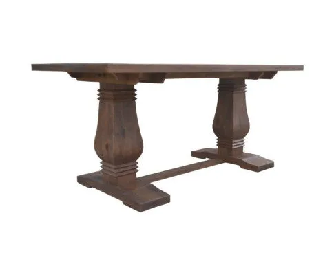 Florence High Dining Table 200cm French Provincial Pedestal Solid Timber Wood