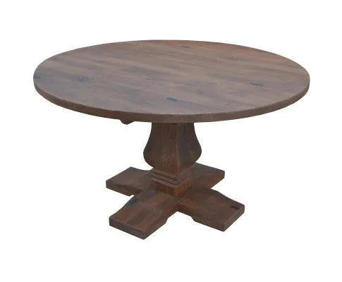 Florence Round Dining Table 135cm French Provincial Pedestal Solid Timber Wood