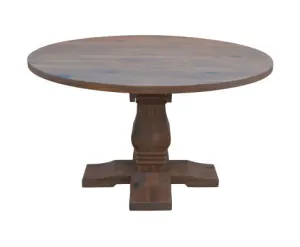 Florence Round Dining Table 135cm French Provincial Pedestal Solid Timber Wood