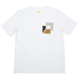 Folk Border T-Shirt - White Tan