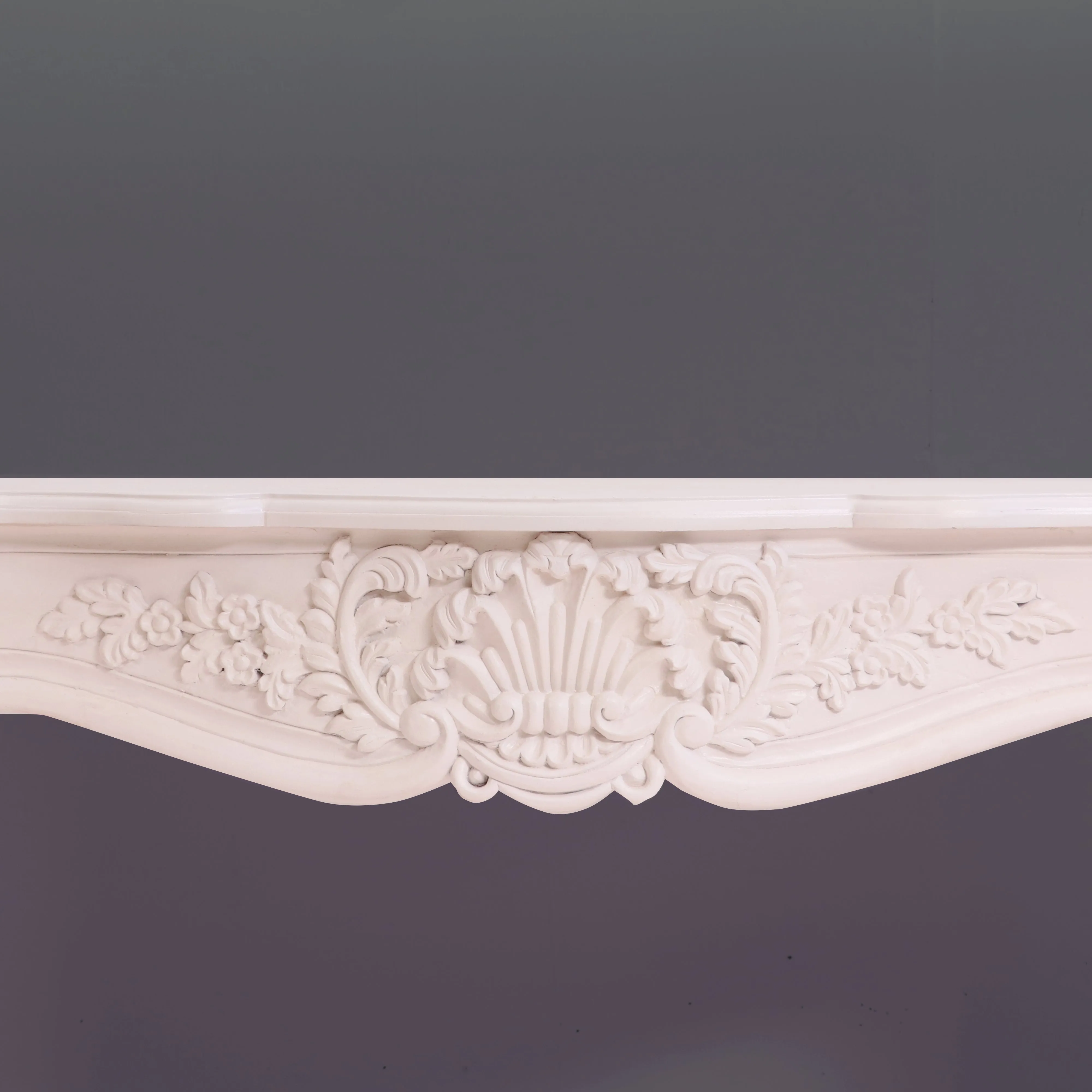 French carved fire mantel premium white deco finishing Console table