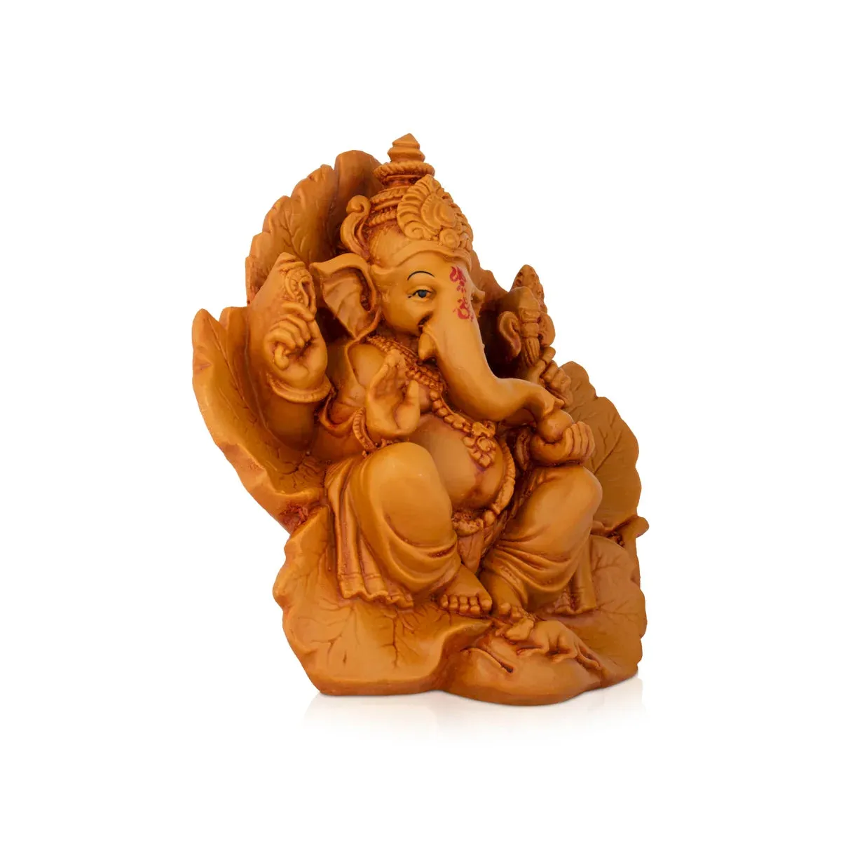 Ganesh Statue - 7 x 4 Inches | Wooden Polish Statue/ Vinayaka Idol / Ganesh Idol for Pooja