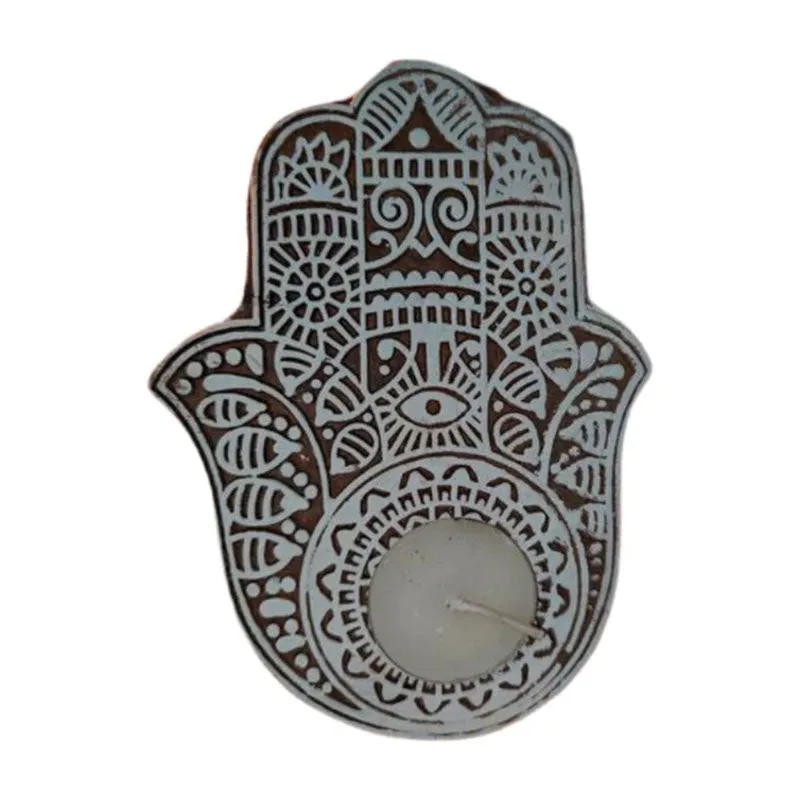 Hamsa Hand Tea Light Holder | Set Of 2