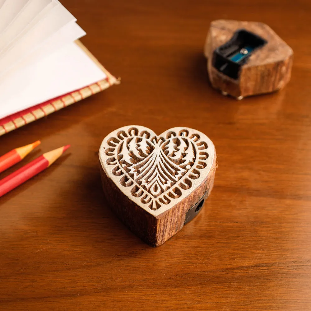 Handcarved Sheesham Wood block Sharpener