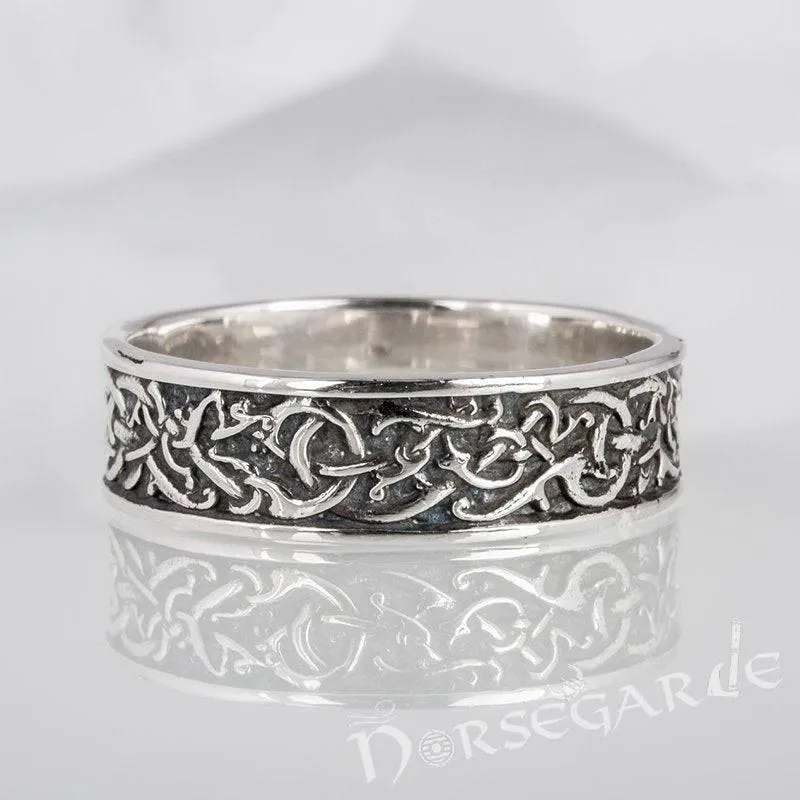 Handcrafted Mammen Ornamental Band - Sterling Silver