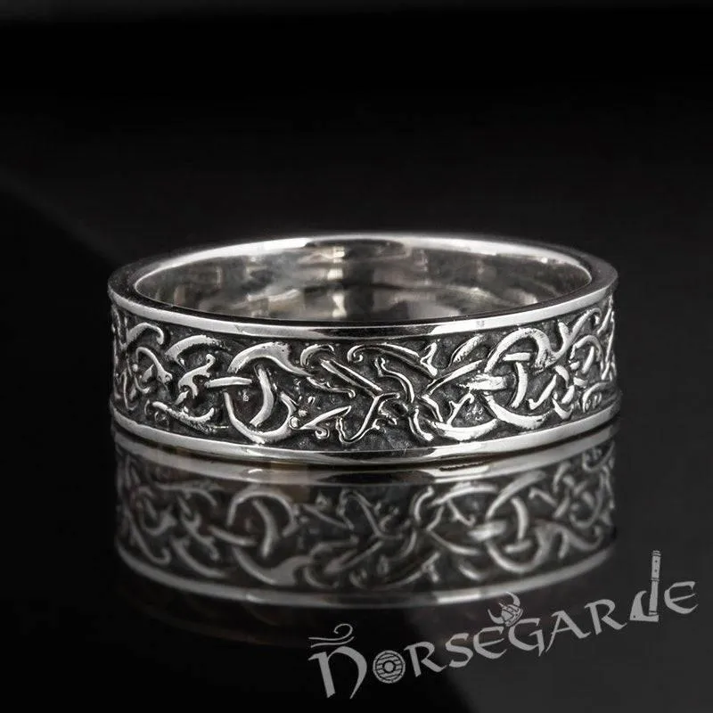 Handcrafted Mammen Ornamental Band - Sterling Silver