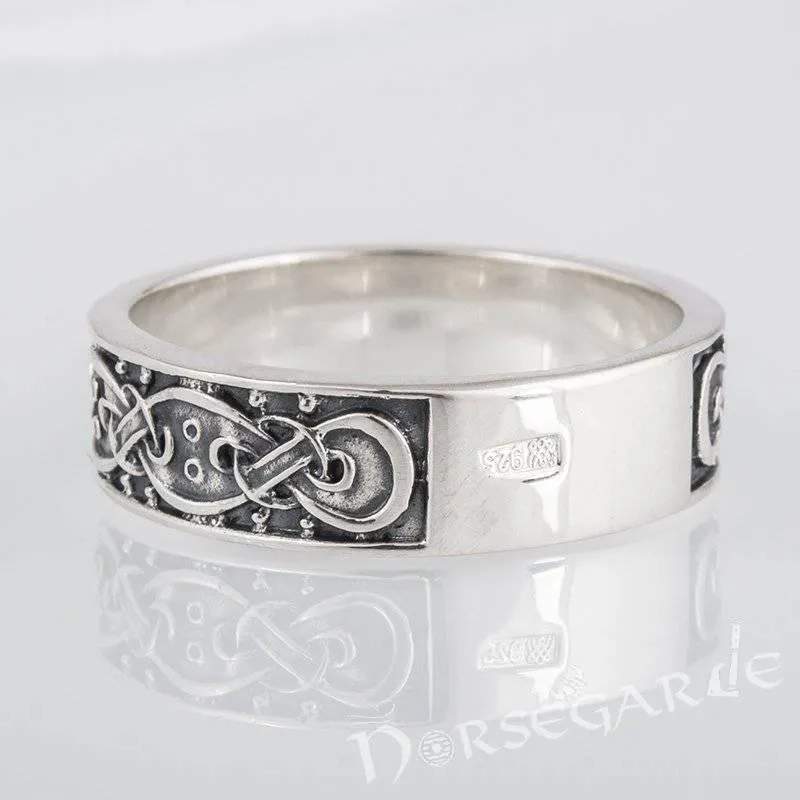 Handcrafted Norse Ornamental Band - Sterling Silver