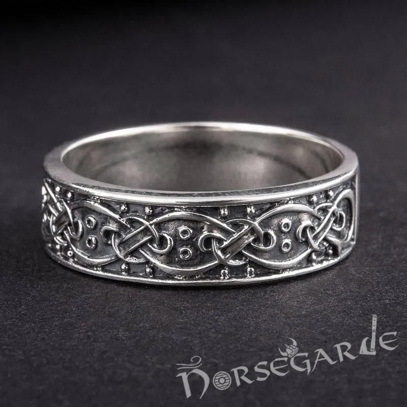 Handcrafted Norse Ornamental Band - Sterling Silver