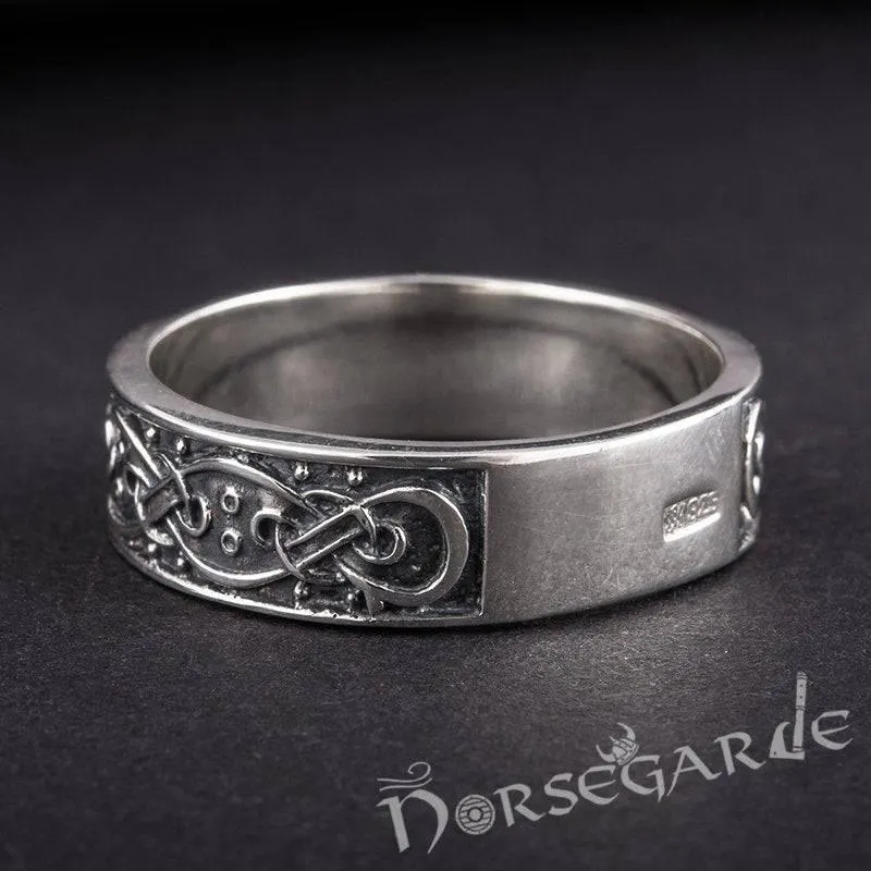 Handcrafted Norse Ornamental Band - Sterling Silver