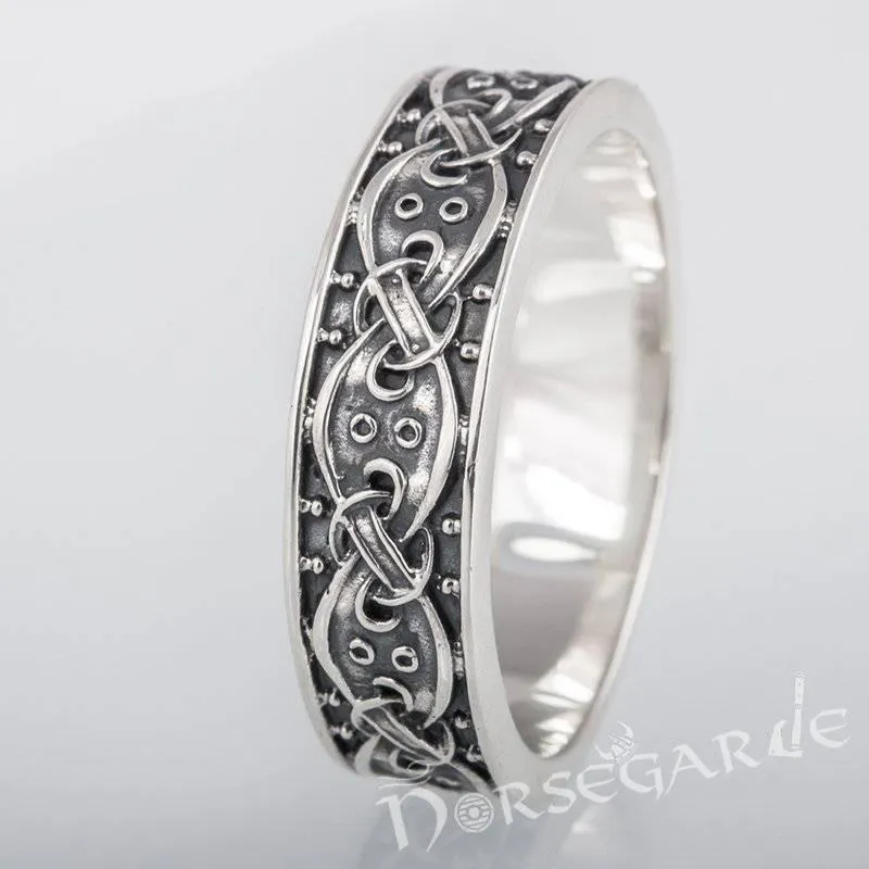 Handcrafted Norse Ornamental Band - Sterling Silver