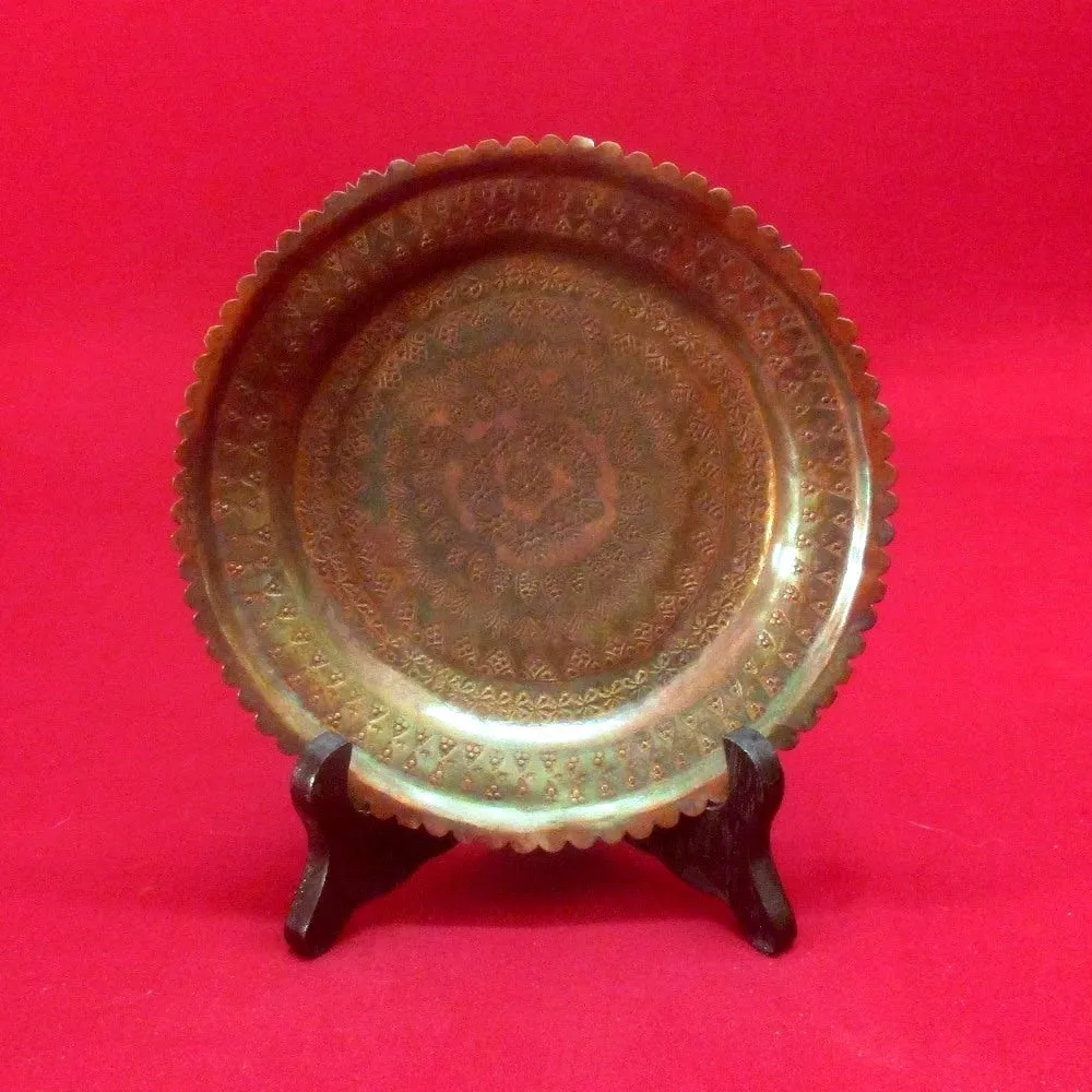 Handcrafted Sold Copper Dish