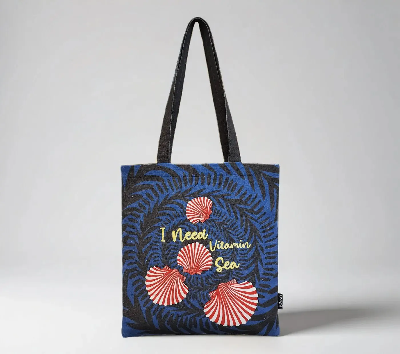 House of Omaya Vitamin Sea Printed Tote Bag 34x36 cm