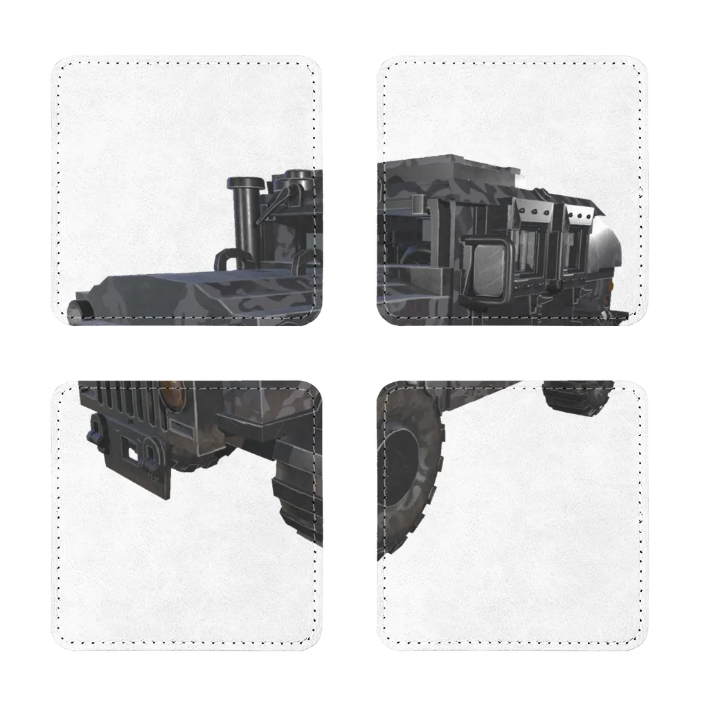 Hummer Vehicle Sublimation Coasters Pack of Four