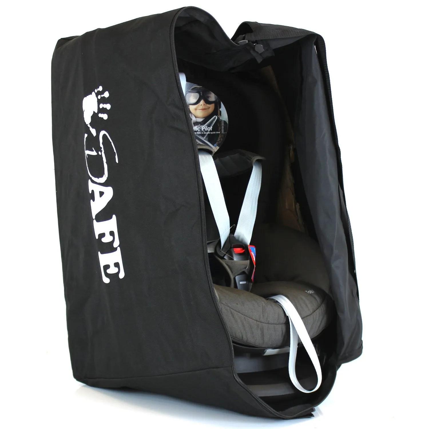 iSafe Carseat Travel / Storage Bag For Britax Trifix Hi-Line Car Seat (Smart Zebra)