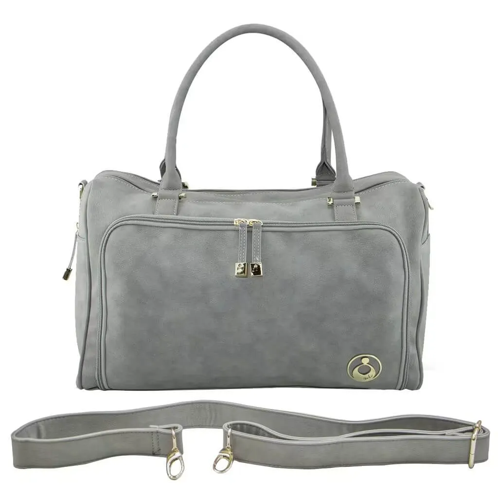 Isoki Double Zip Satchel Changing Bag (Stone)