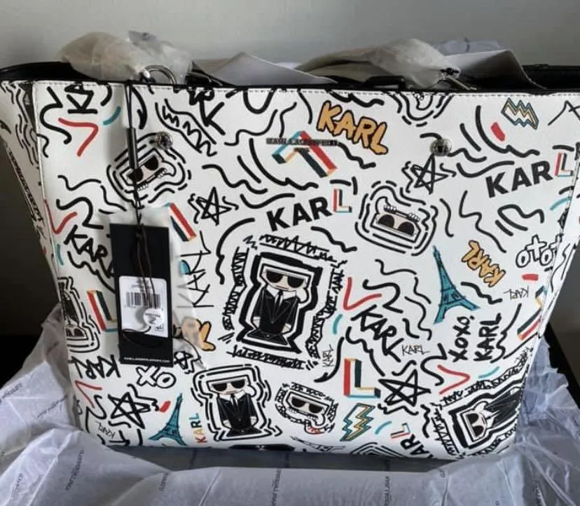 Karl Lagerfeld Graffiti Tote Bag