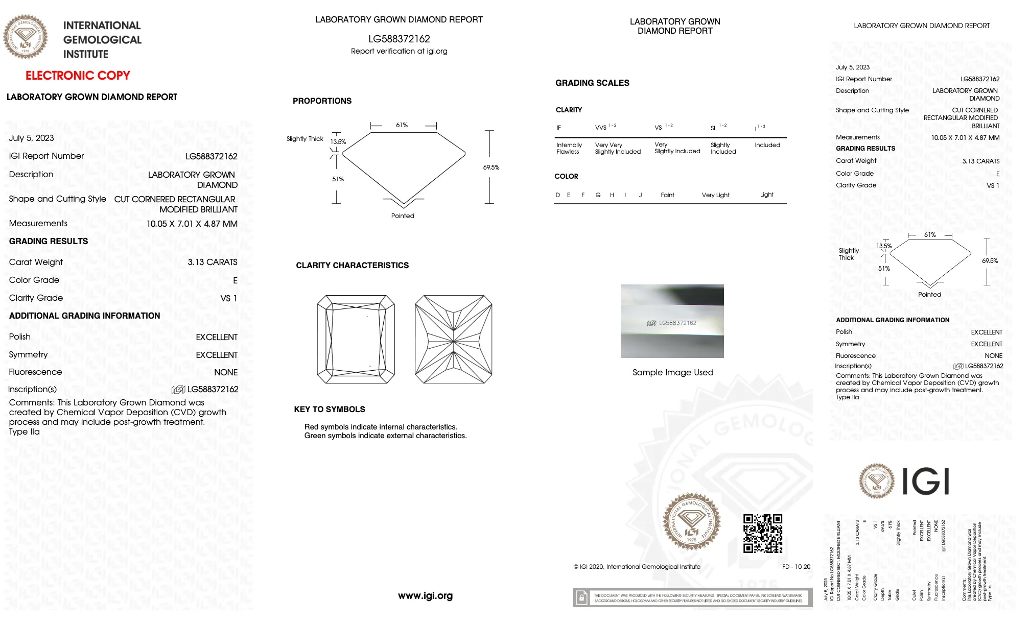 Kendall - 3.13ct Lab Grown Radiant Diamond