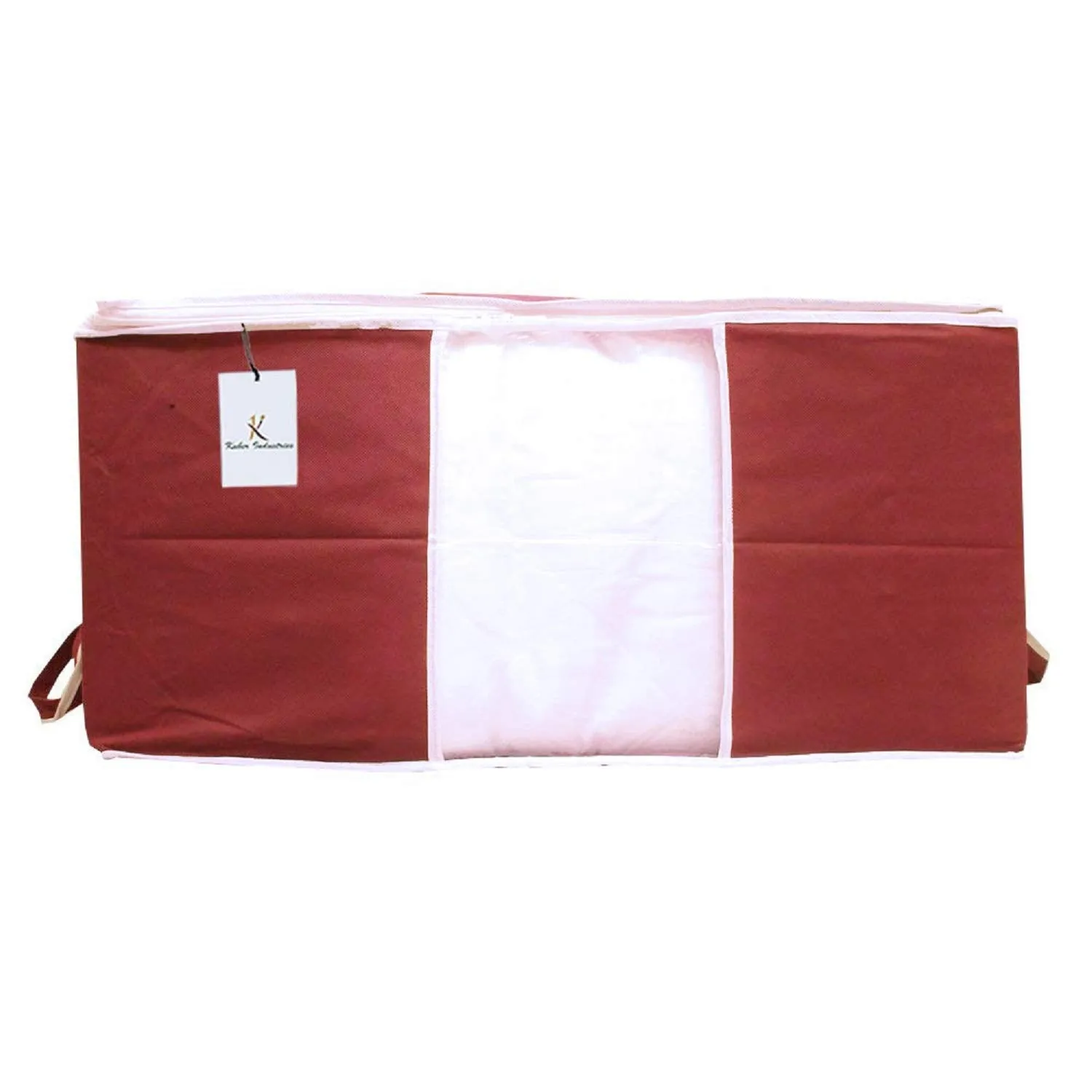 Kuber Industries Underbed Storage Bag, Storage Organiser, Blanket Cover Set of 2 - Maroon, Extra Large Size-CTKTC14140