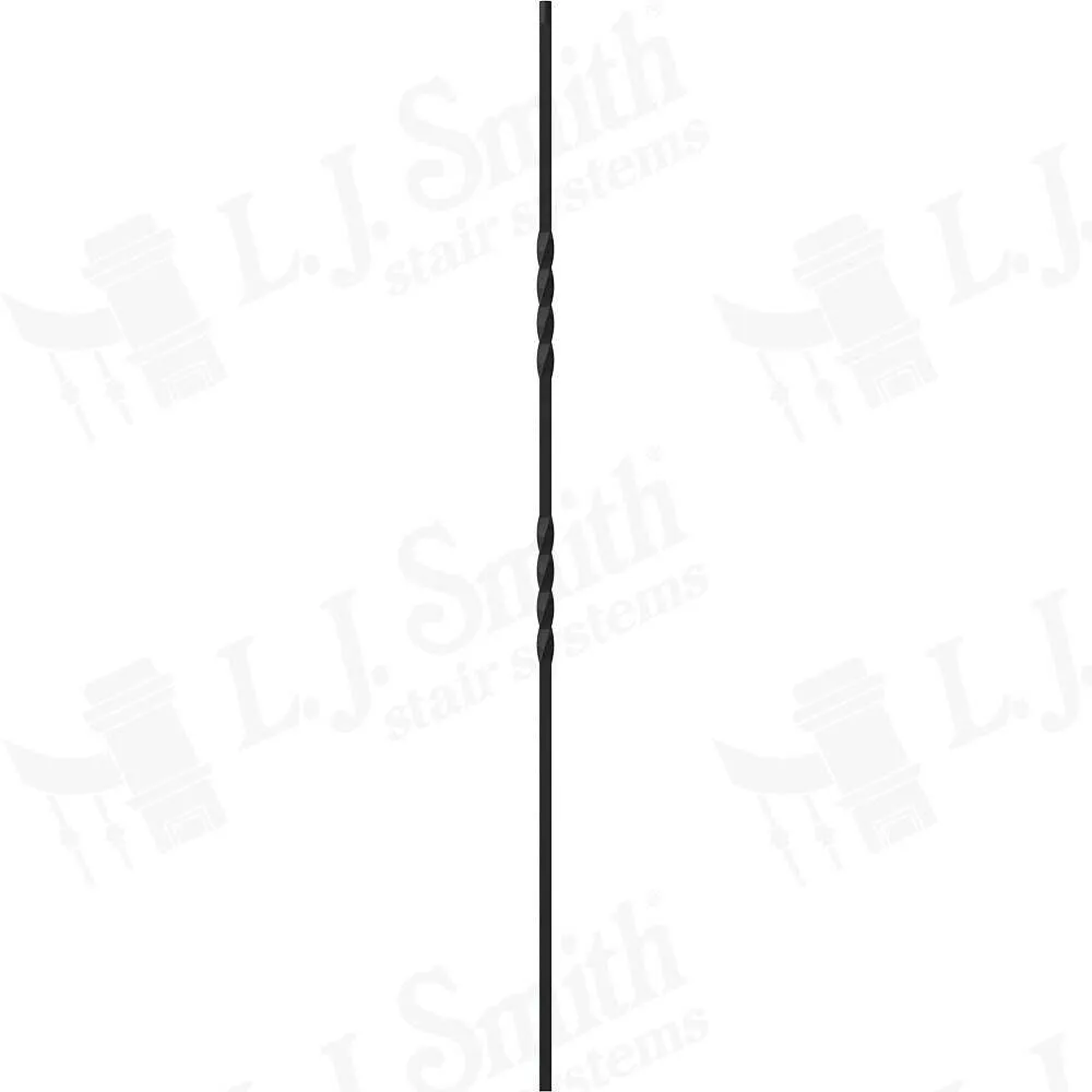 LIH-HOL2TW44 — Double Twist Iron Baluster (1/2" Square Hollow)