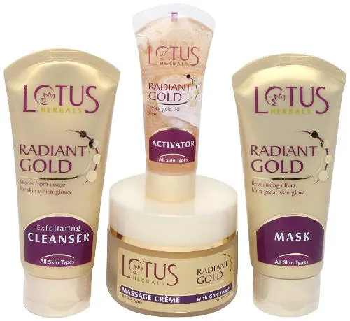 Lotus Herbal Radiant Gold Cellular Glow Facial Kit