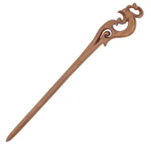 Machine Carved Wood Hair Stick for DIY Nirvana Peachwood