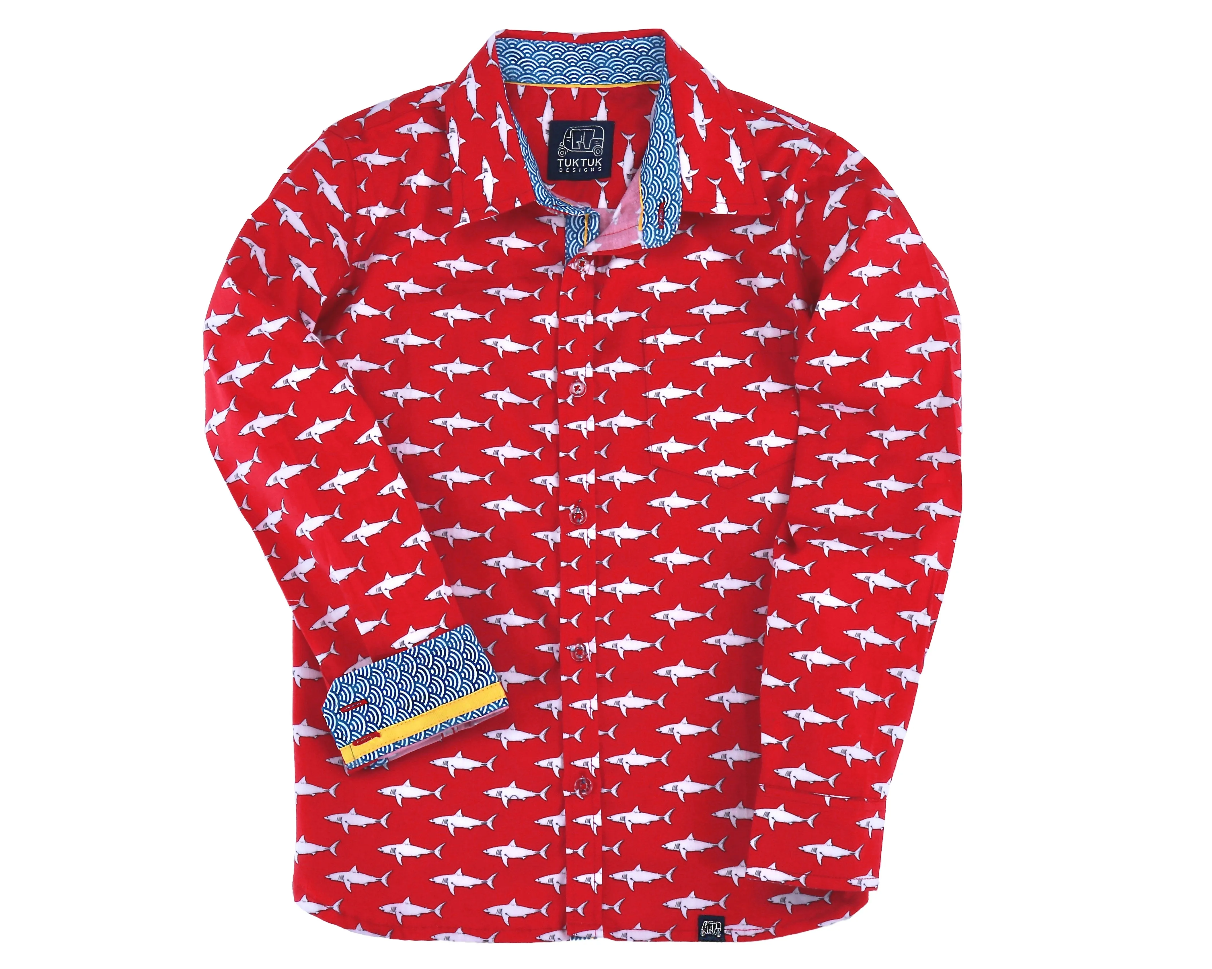 Mako Sharks In Red - Long Sleeve