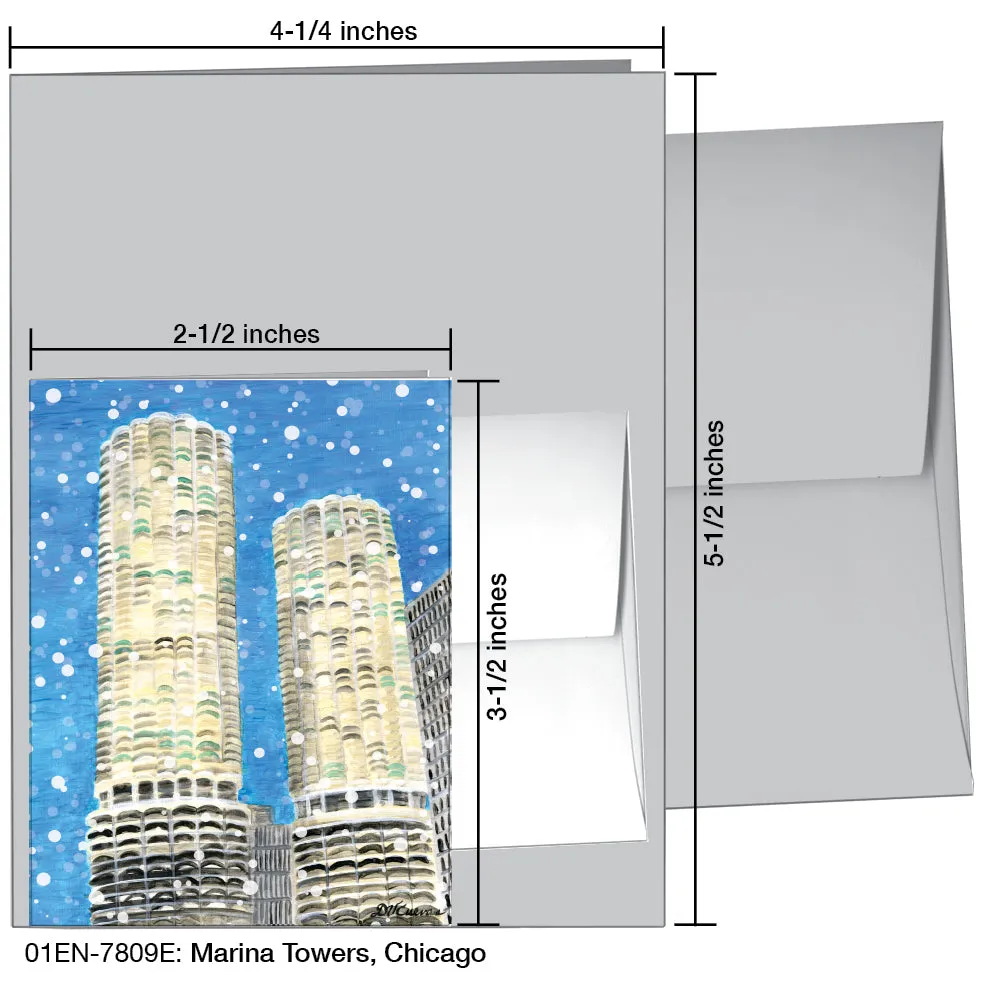 Marina Towers, Chicago, Greeting Card (7809E)