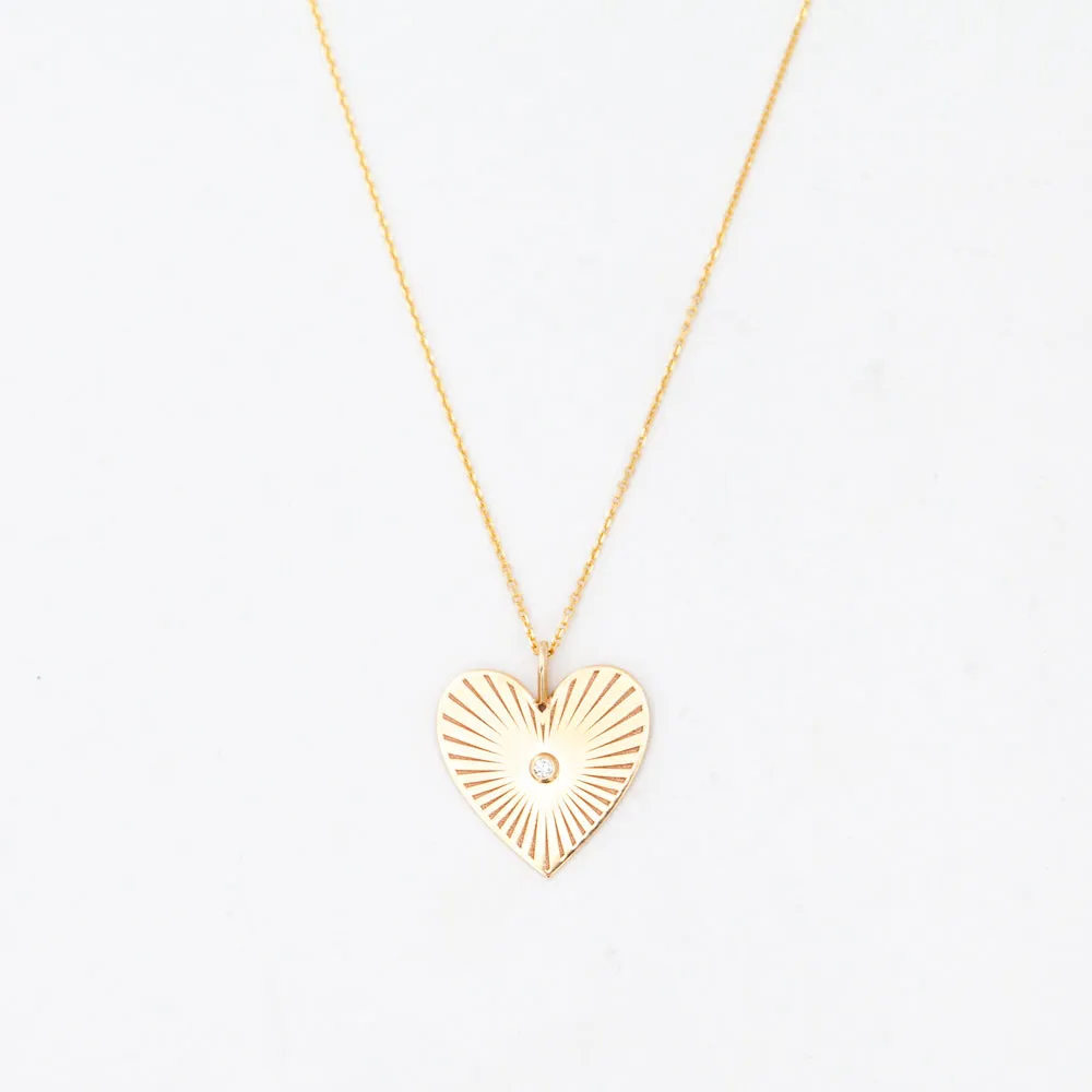 Medium Radiant Heart Charm