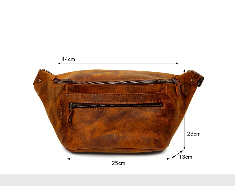 Men's Leather Waist Casual Bag 8725