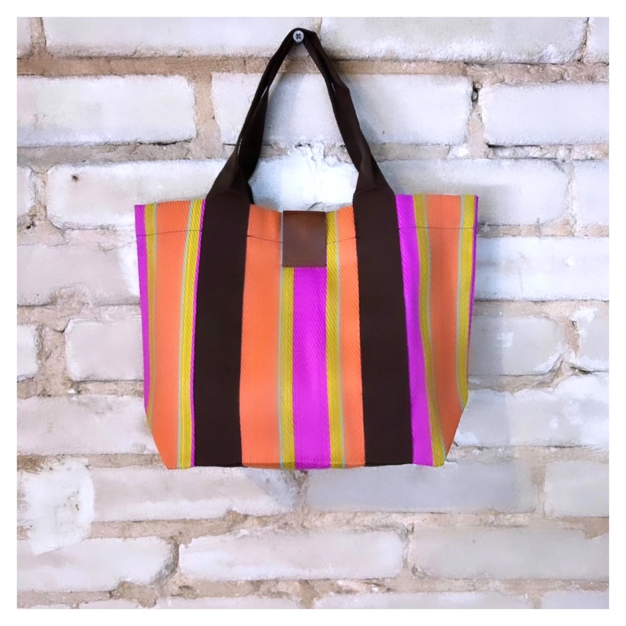 Mini Stripped Tote Bag