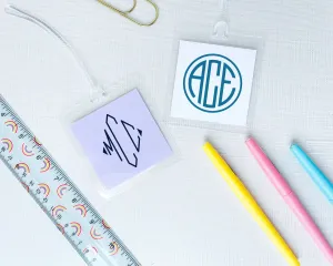 Monogram Laminated Bag Tag