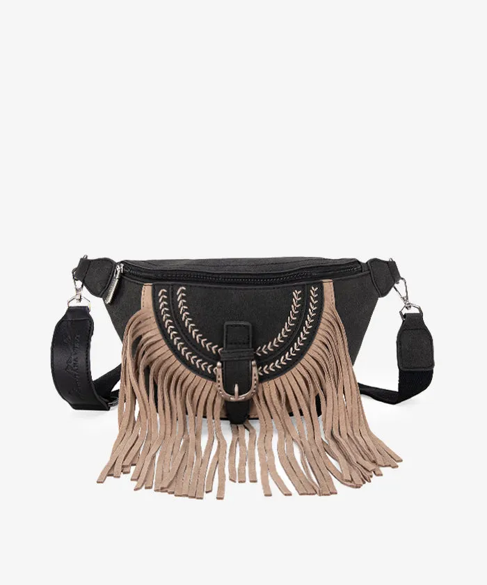 Montana West Fringe Crossbody Belt Bag