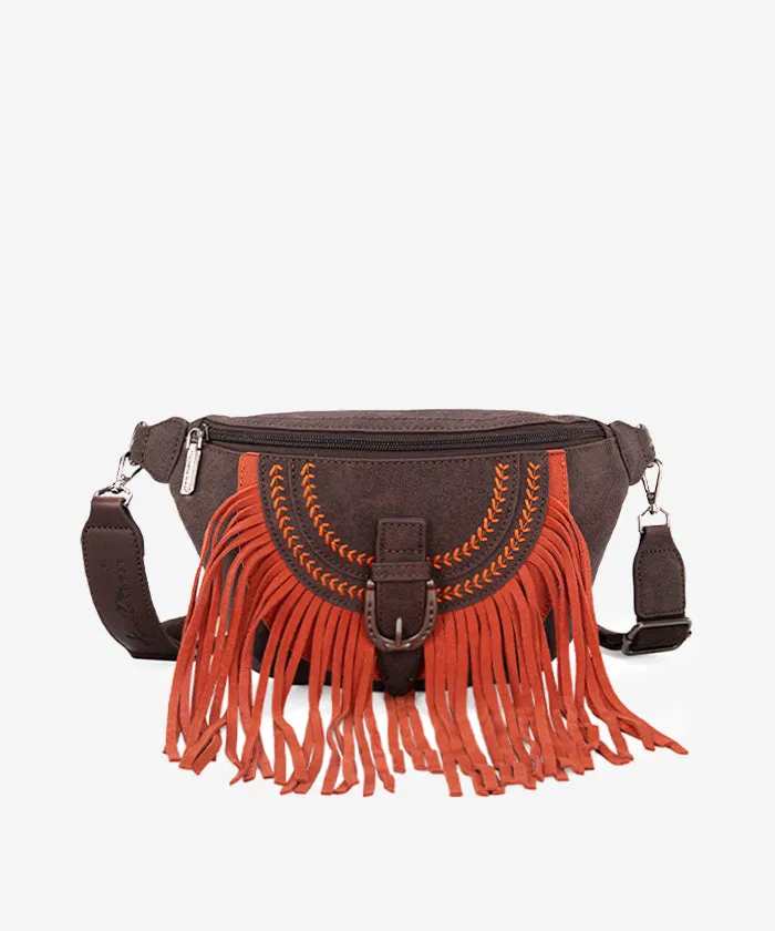 Montana West Fringe Crossbody Belt Bag