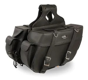 MOTORCYCLE 2 PC LARGE WATERPROOF SADDLEBAG WITH HEAT RESISTANT RIVETS