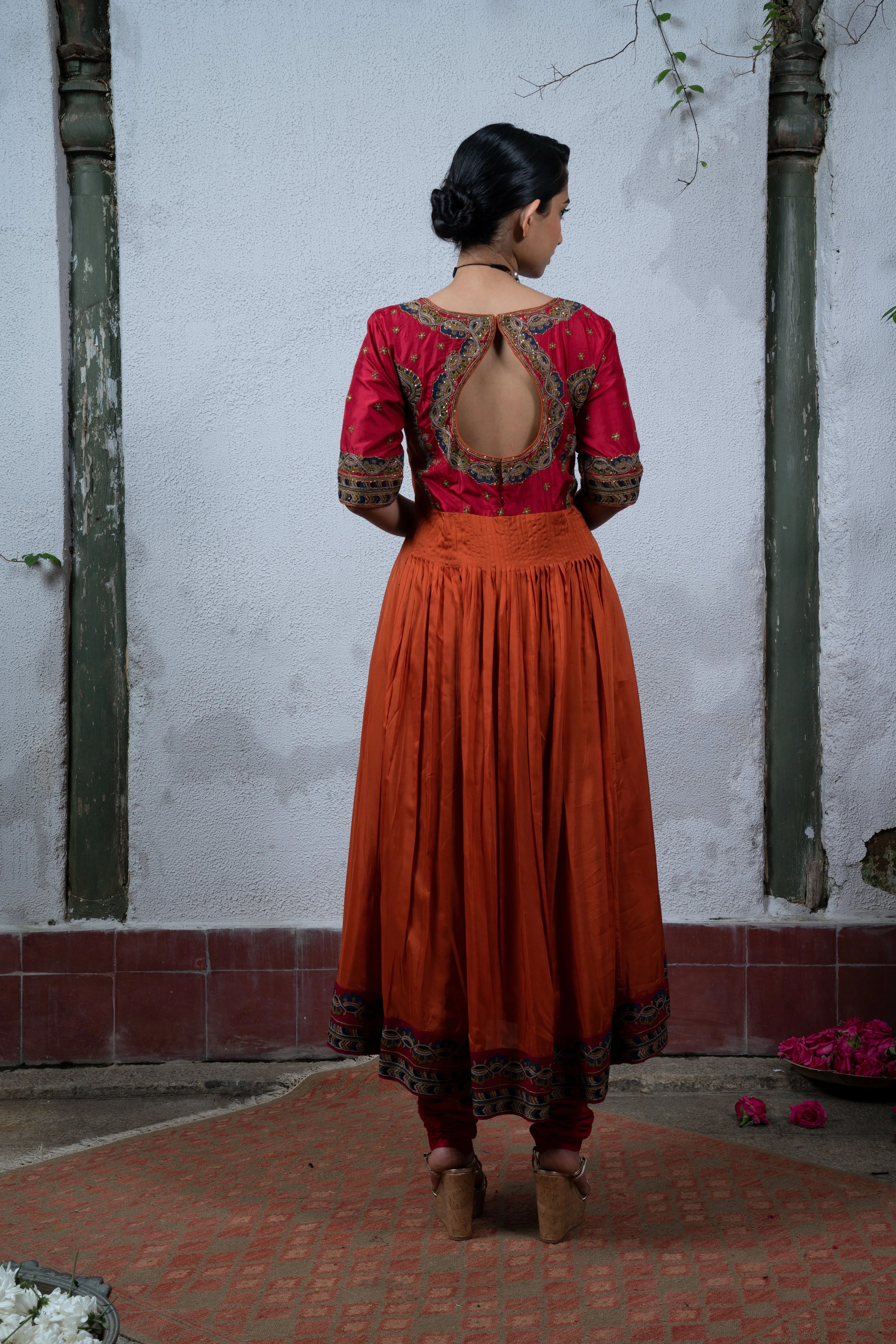 Mysore: Red and Orange Salwar