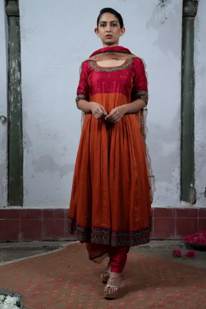 Mysore: Red and Orange Salwar