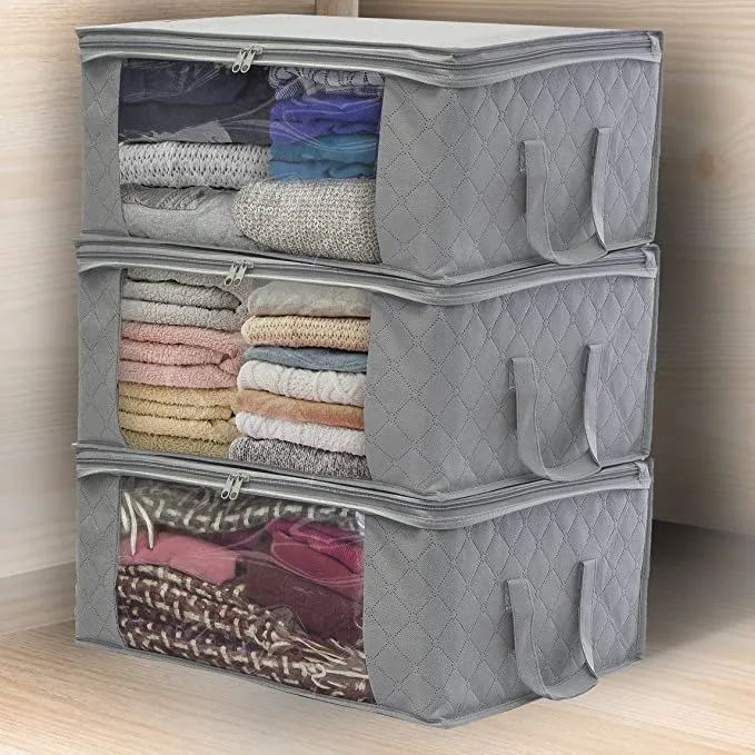 「❉New Year - 40% Off」Clear Window Foldable Storage Bag (19.3'' x 14.2'' x 8.3'')