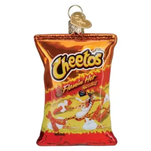 Old World Christmas Blown Glass Hanging Ornament, Flamin' Hot Cheetos 3.5 Inches