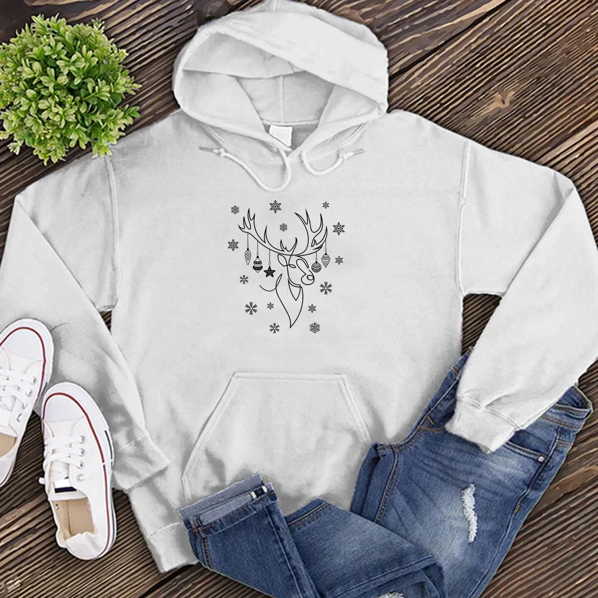 Ornamental Reindeer Hoodie