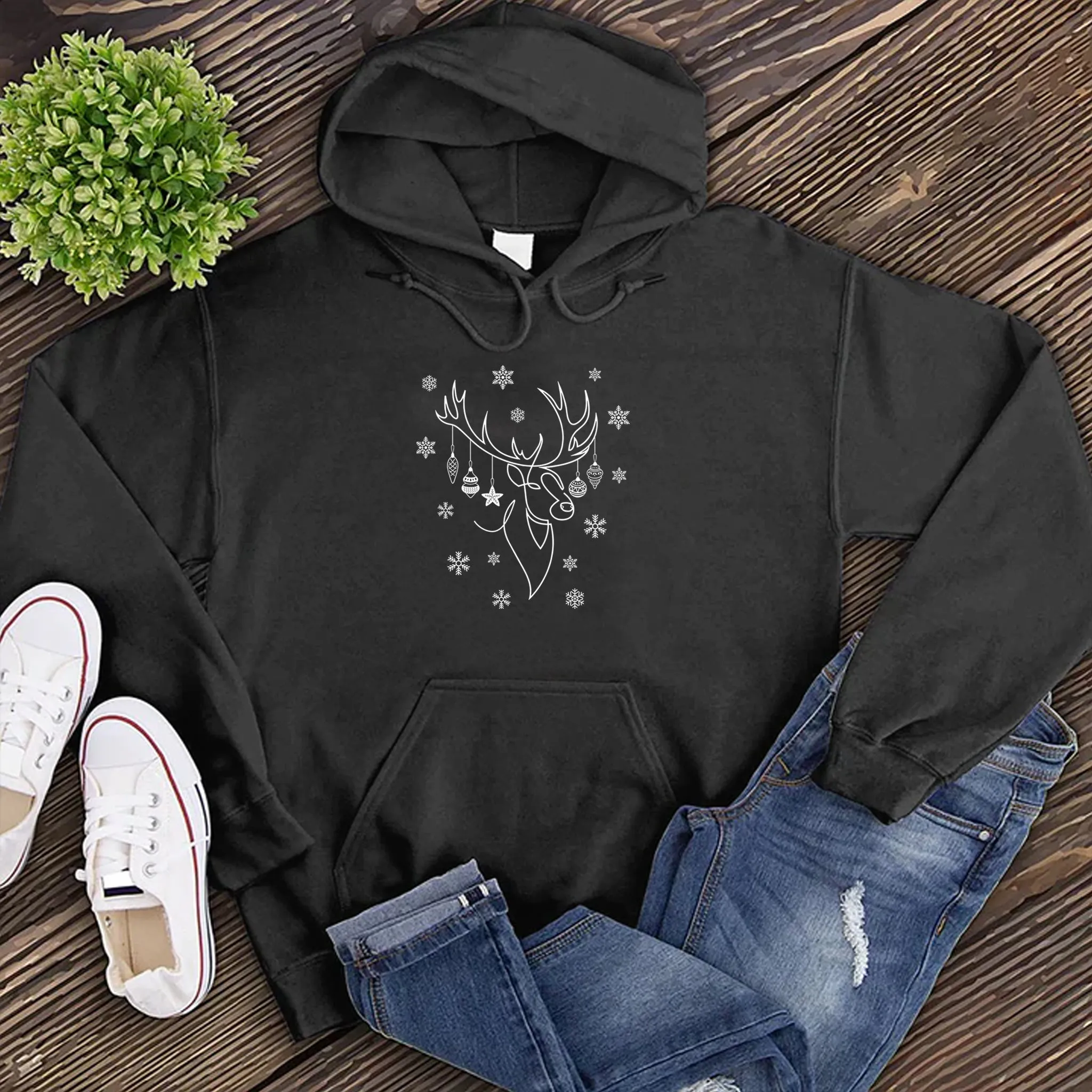 Ornamental Reindeer Hoodie