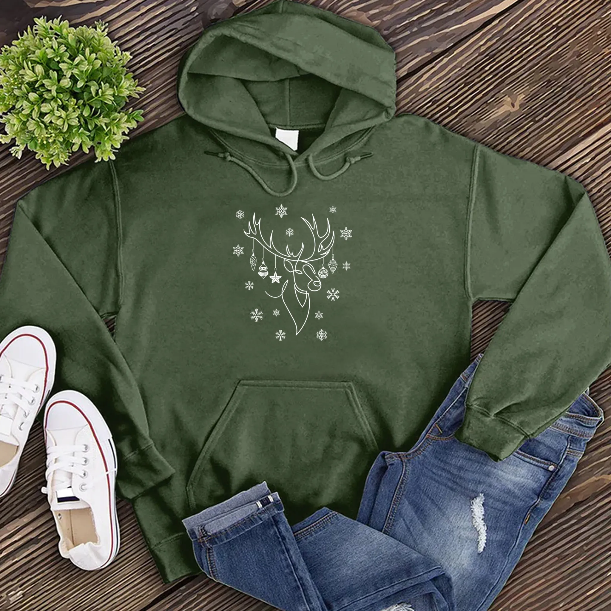 Ornamental Reindeer Hoodie