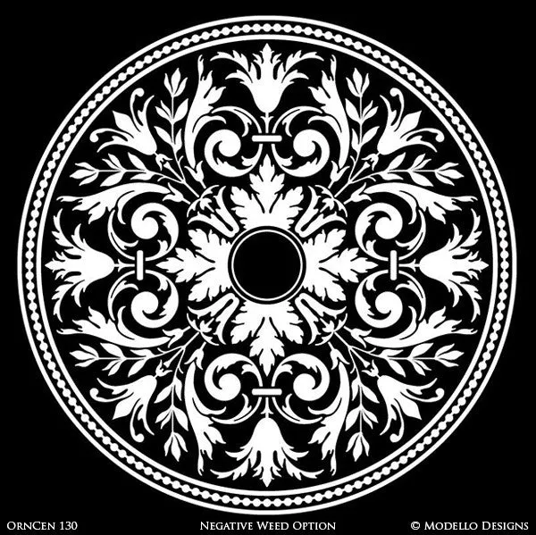 OrnCen130 Custom Medallion Stencil