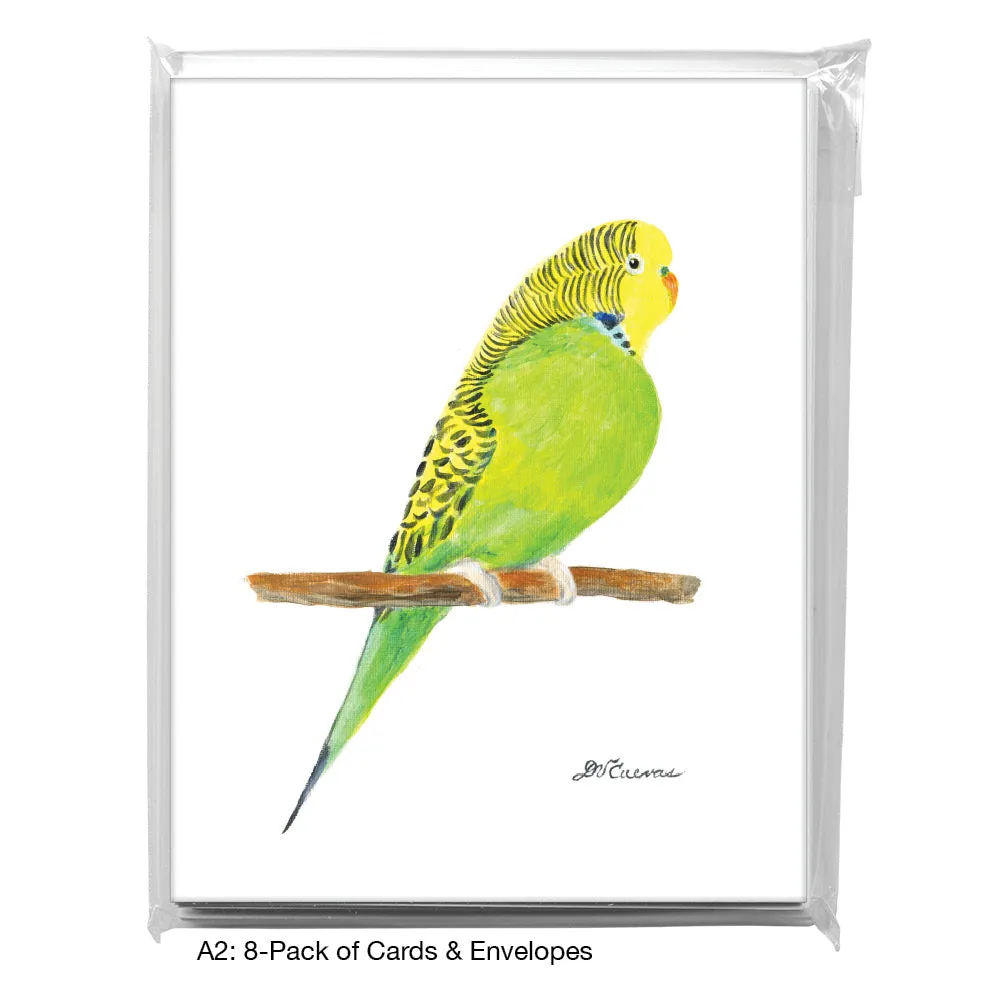 Parakeet Green, Greeting Card (8781A)