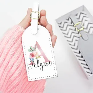 Personalised Custom Name Pu Leather Luggage Tag Suitcase Identifier Label Baggage Boarding Tags Travel Accessorie Gift for Her