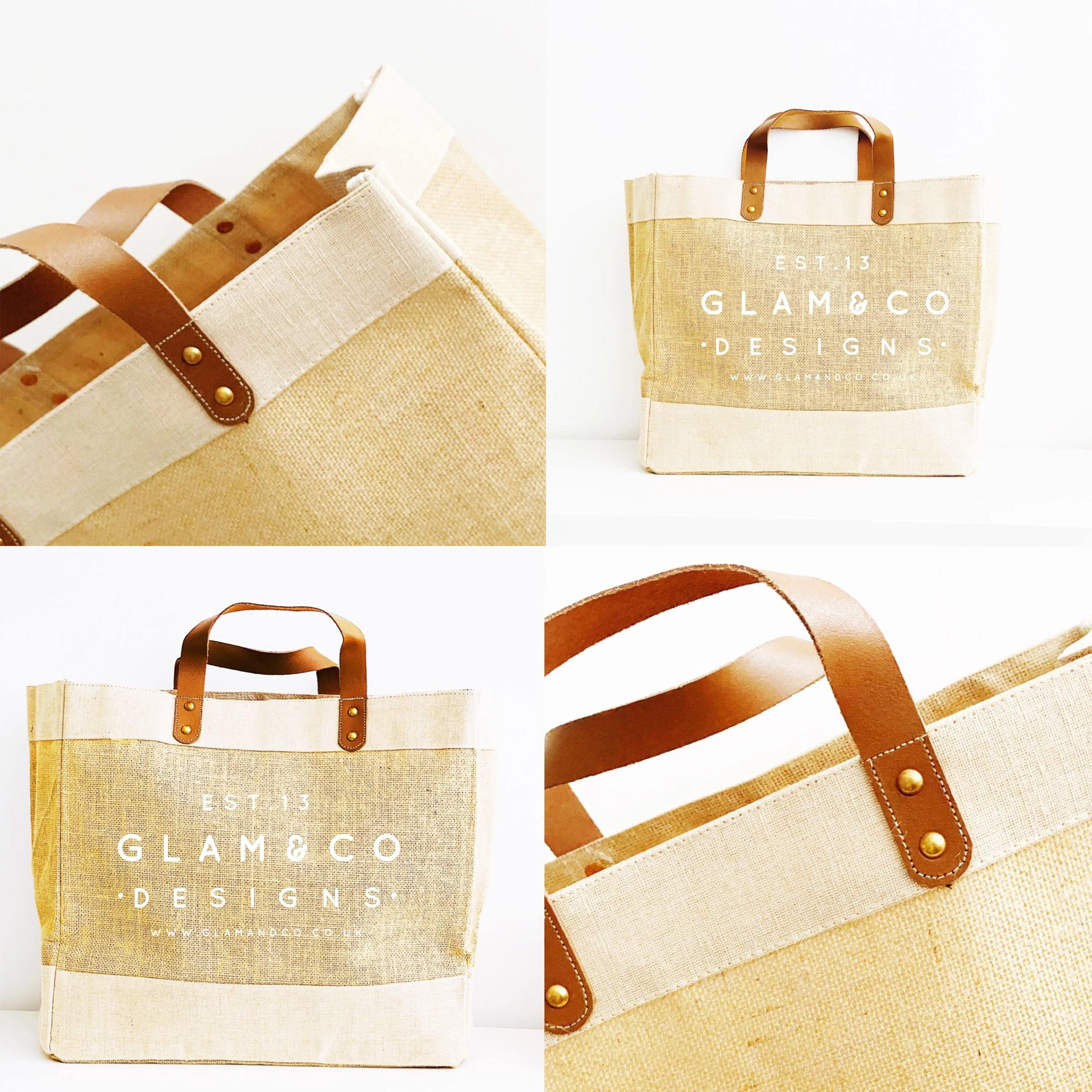 Personalised Jute Tote Bag - No 21