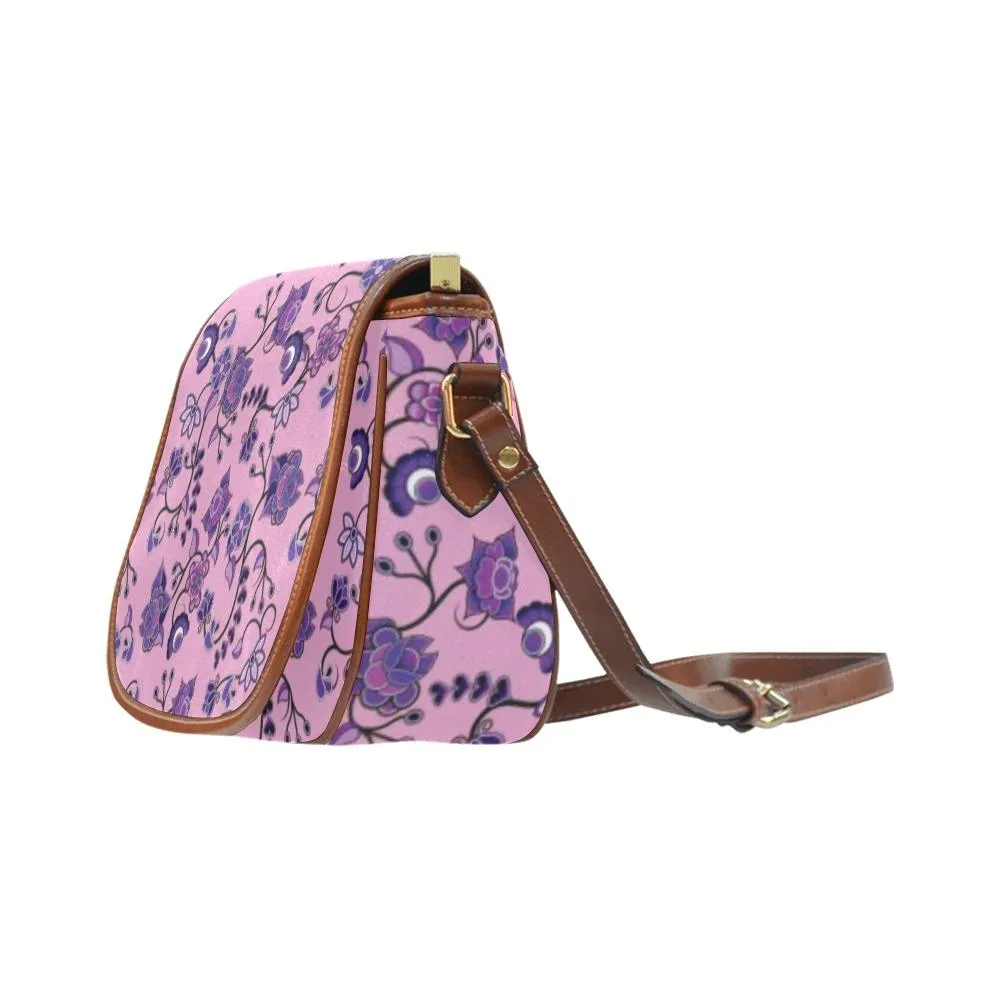 Purple Floral Amour Saddle Bag/Large