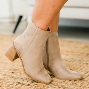 Radiant Spirit Booties, Taupe