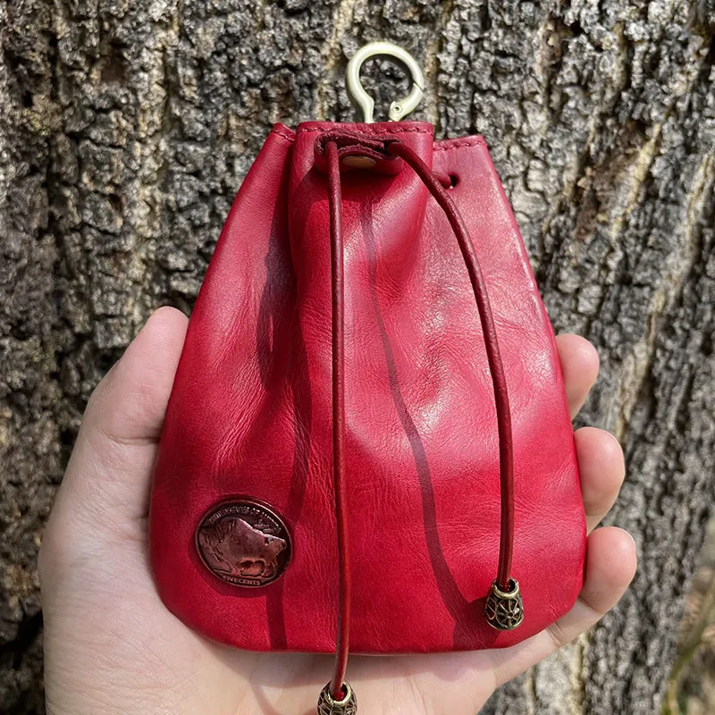 Retro Leather Coin Bag Storage Bag