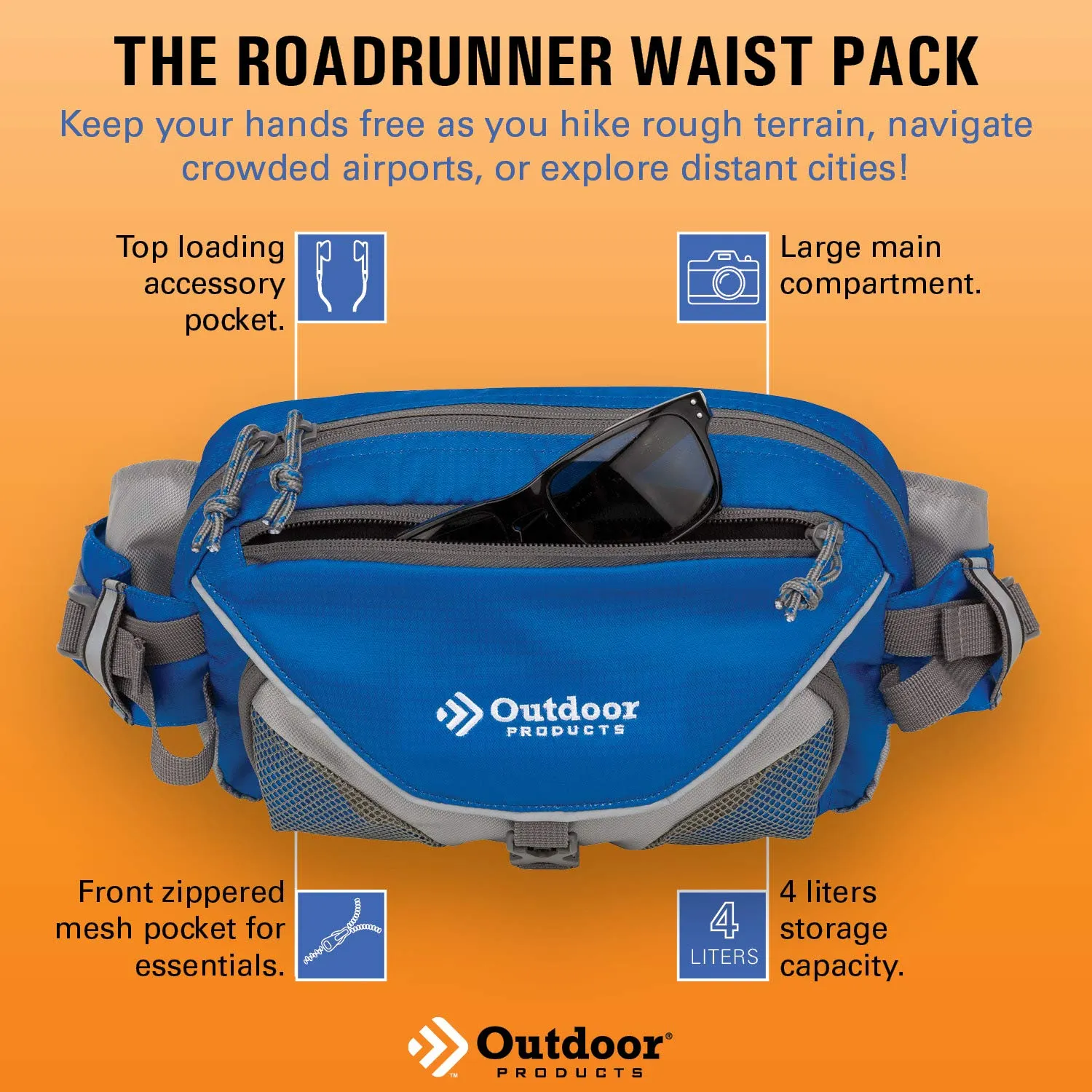 Roadrunner Waist Pack, 4.3-Liter Storage