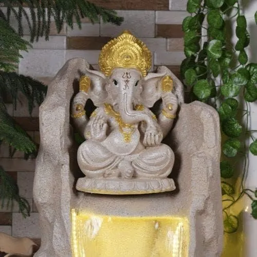 SEPBORN 2.5ft Pahad Ganesh Water Fountain, Indoor/Outdoor, for Home Office